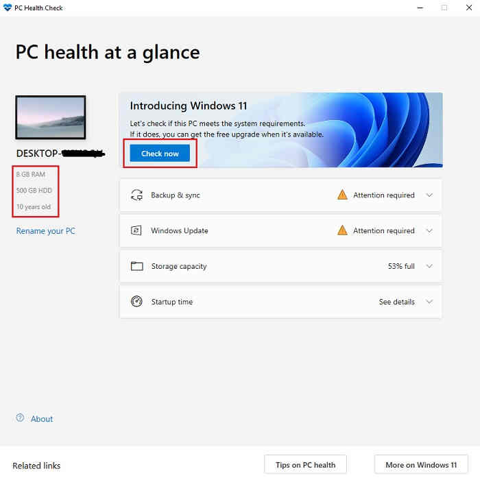 Microsoft on Thursday released the brand new version of Windows 11 with tons of new features. The new Windows 11 looks so cool with all that new Snap layouts, new themes a whole new experiences, and much more. So, when its finally coming out and how would you able to download the new Windows 11? How to Download Windows 11 Unfortunately, you won't be able to download Windows 11 directly from Microsoft.com, at least when it finally comes out. Microsoft has said that the new Windows 11 will soon be available through a free upgrade for eligible Windows 10 PCs and on new PCs beginning this holiday. However, not every Windows PC will be eligible to get the free upgrade to Windows 11. So, how would you know if your PC is eligible to get the free upgrade? well, to check if your current Windows 10 PC is eligible for the free upgrade to Windows 11. You can simply download the Windows PC Health Check app and after downloading the app run it and then click on the blue Check now button to start the checkup, see the image below.