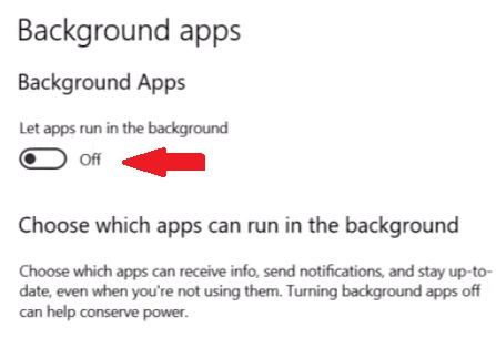 Background apps