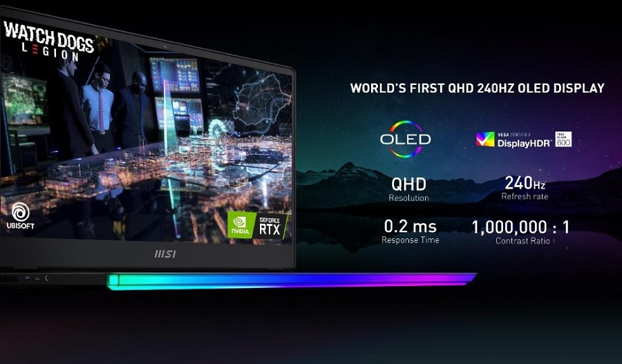 QHD 240Hz OLED display