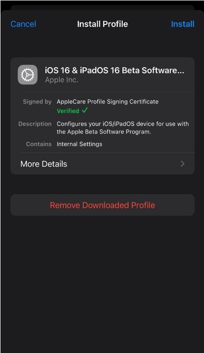  install iOS 16